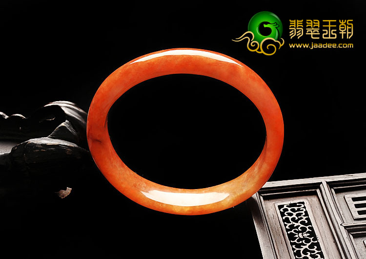 糯冰种红黄翡缅甸翡翠A货贵妃镯（53.4-48.7mm）