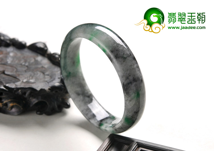 糯冰种飘翠缅甸翡翠A货手镯（58.2mm）