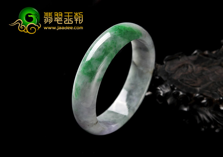 糯冰种翠色缅甸翡翠A货手镯（55.8mm）