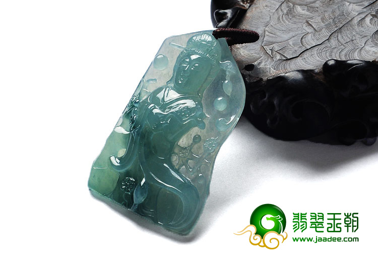 冰种晴水缅甸翡翠A货踏雪寻梅挂件
