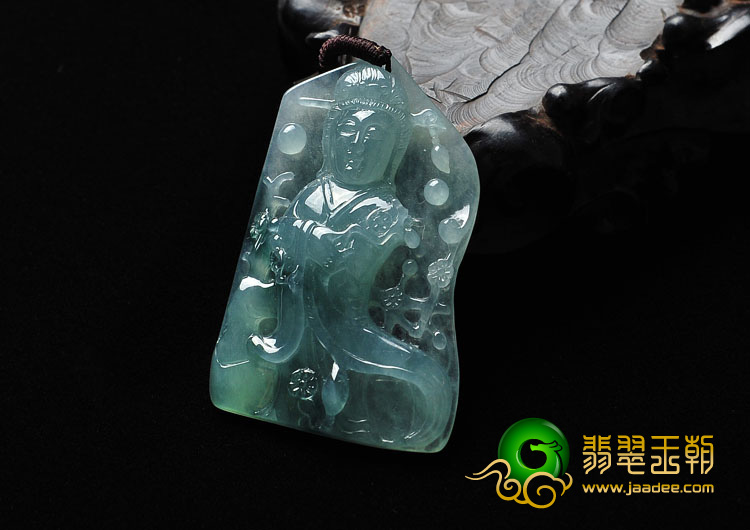 冰种晴水缅甸翡翠A货踏雪寻梅挂件