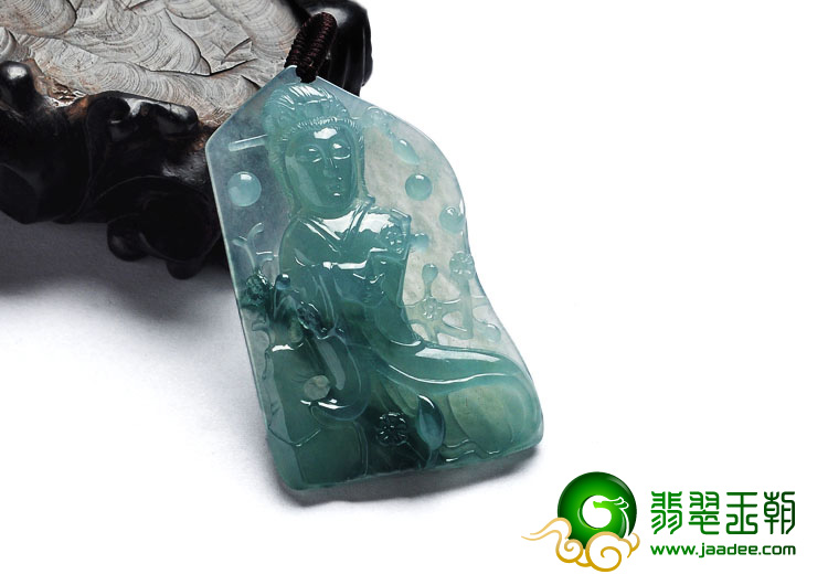 冰种晴水缅甸翡翠A货踏雪寻梅挂件