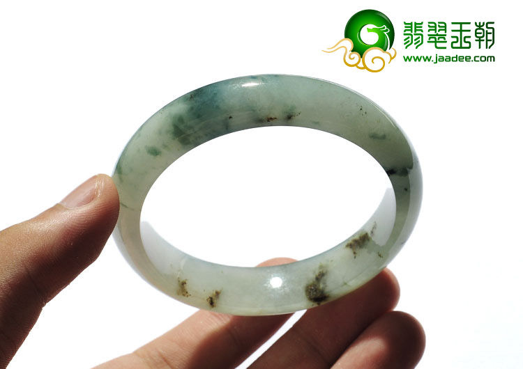 糯冰种飘花缅甸翡翠A货手镯（56.3mm）