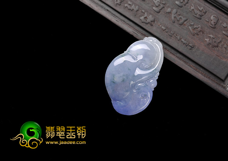 糯冰种紫罗兰缅甸翡翠A货如意挂件
