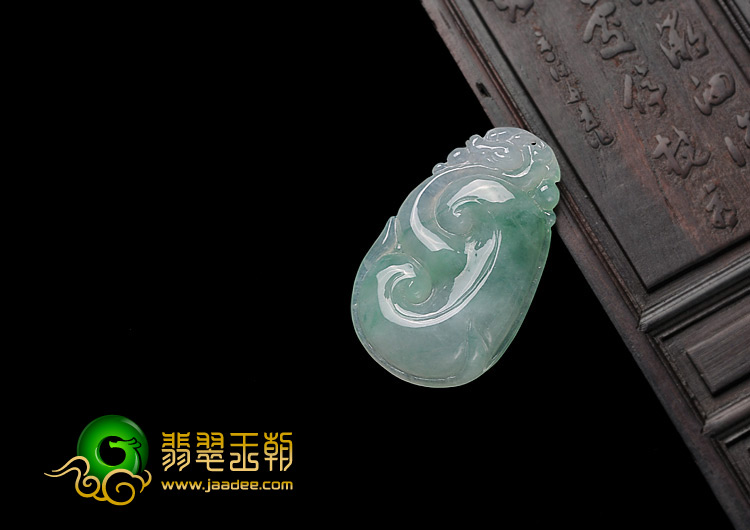 糯冰种飘花缅甸翡翠A货如意挂件