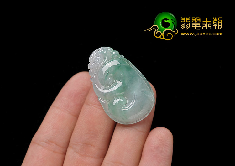 糯冰种飘花缅甸翡翠A货如意挂件