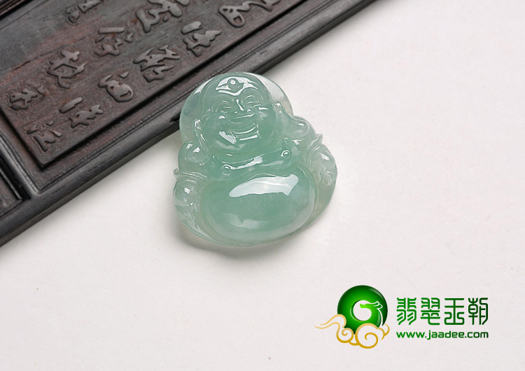 糯冰种晴水缅甸翡翠A货玉佛挂件