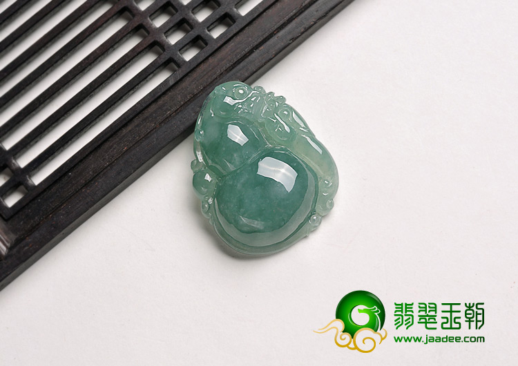 糯冰种晴水缅甸翡翠A货福禄寿挂件