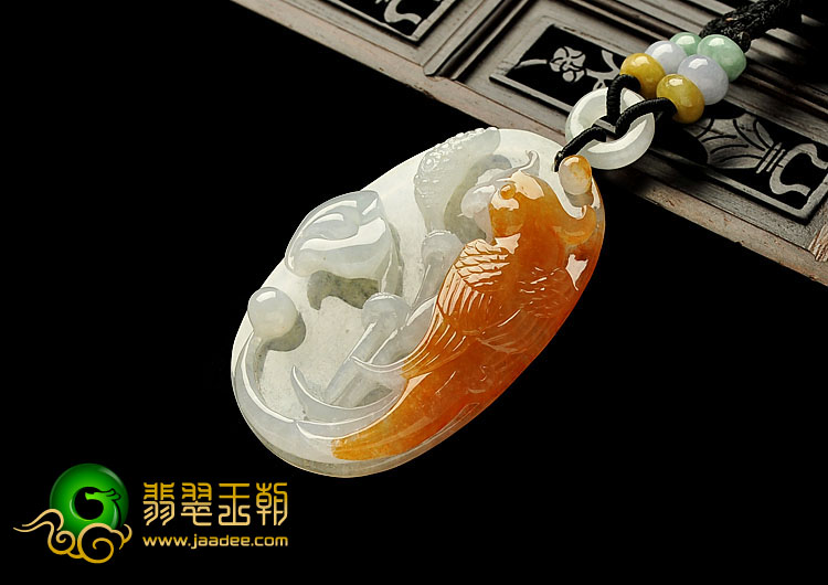 糯冰种红黄翡缅甸翡翠A货英明神武挂件