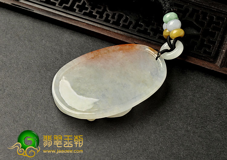 糯冰种红黄翡缅甸翡翠A货英明神武挂件