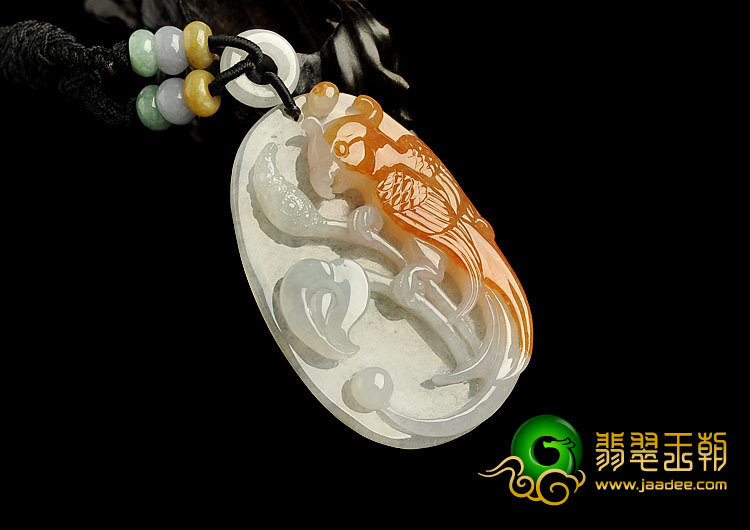 糯冰种红黄翡缅甸翡翠A货英明神武挂件