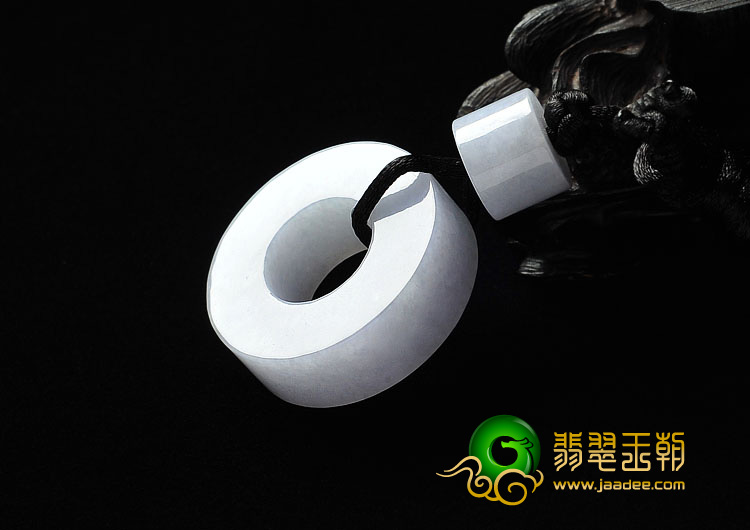 糯冰种淡紫罗兰缅甸翡翠A货平安环
