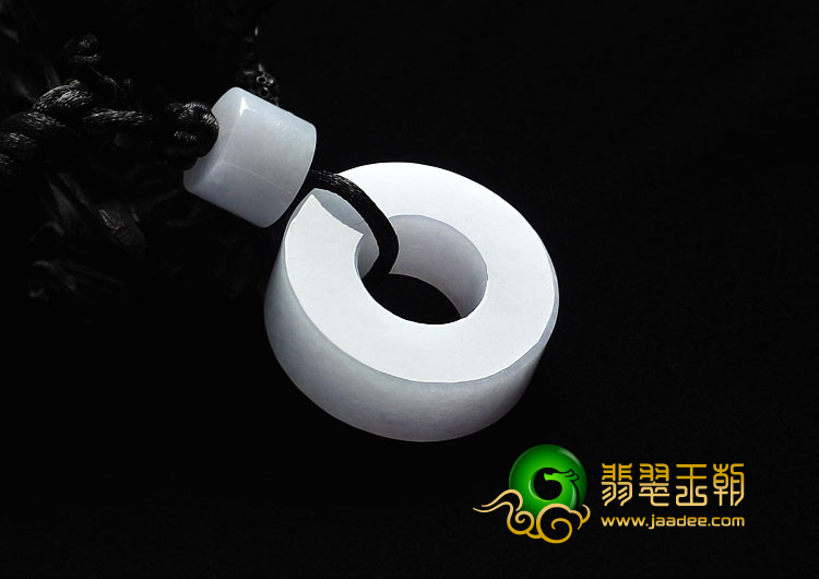 糯冰种淡紫罗兰缅甸翡翠A货平安环
