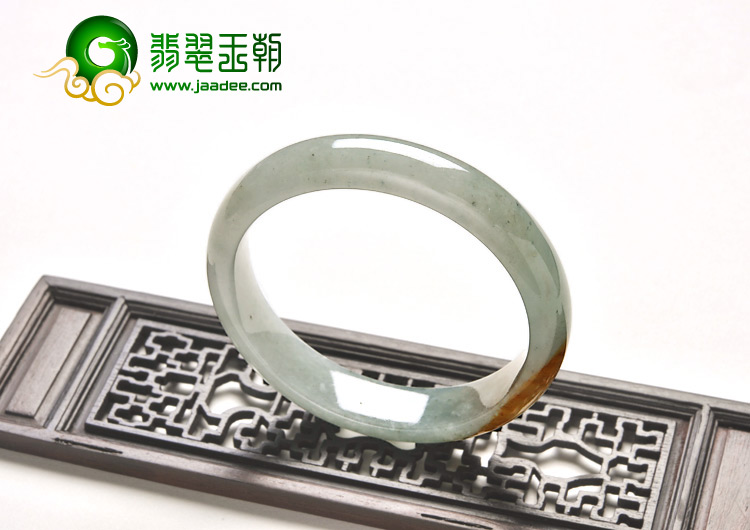 糯冰种晴水黄翡缅甸翡翠A货手镯（52.4mm）