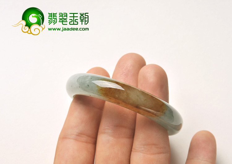 糯冰种晴水黄翡缅甸翡翠A货手镯（52.4mm）