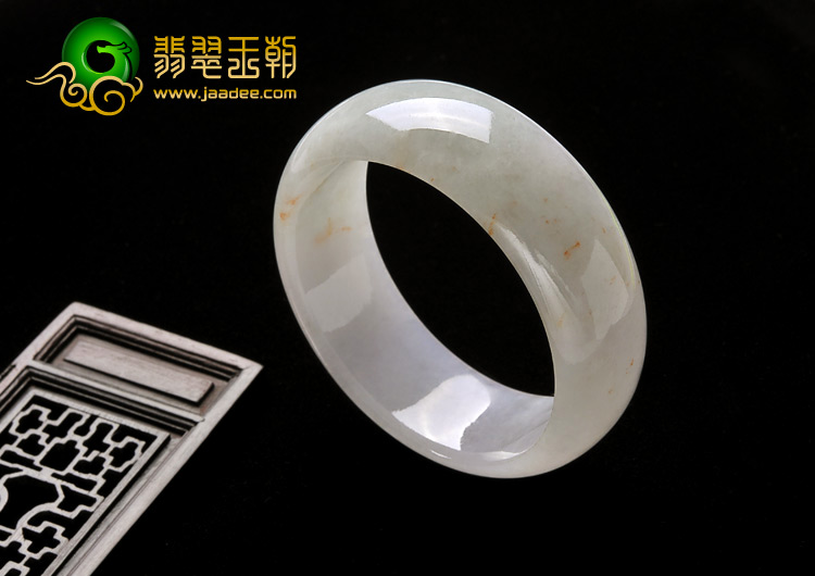 糯冰种淡春缅甸翡翠A货手镯（57.1mm）