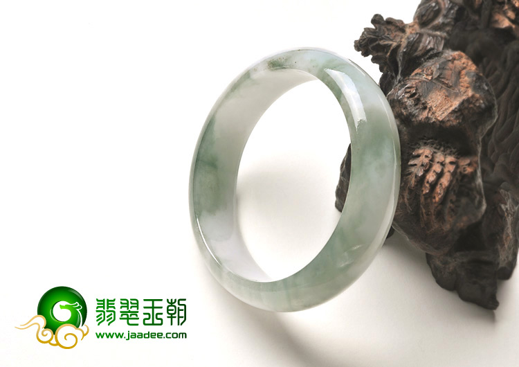 糯冰种飘花缅甸翡翠A货手镯（58mm）