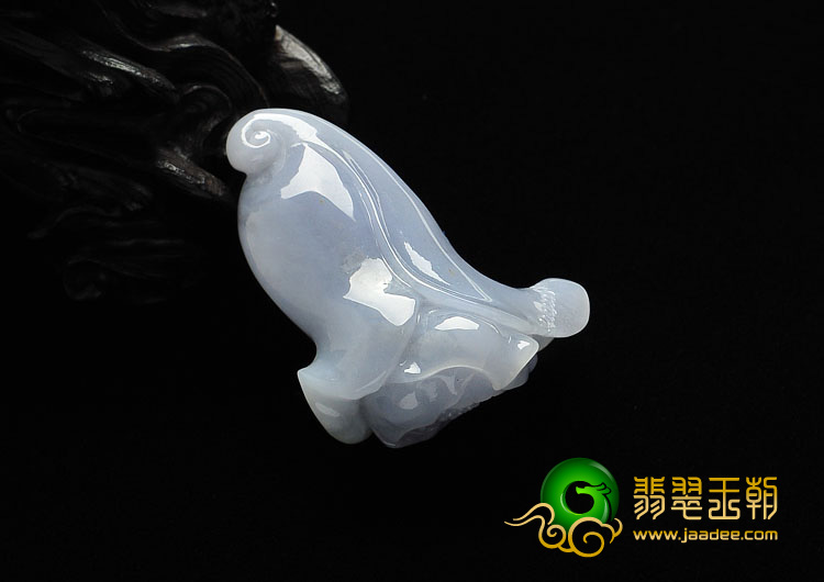 糯冰种紫罗兰缅甸翡翠A货玉兰花挂件