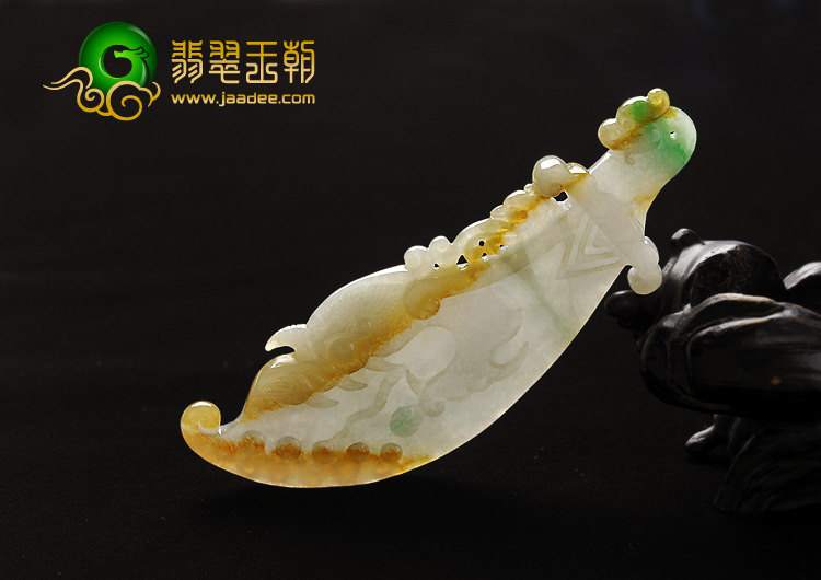 糯冰种三彩缅甸翡翠A货开天辟地挂件