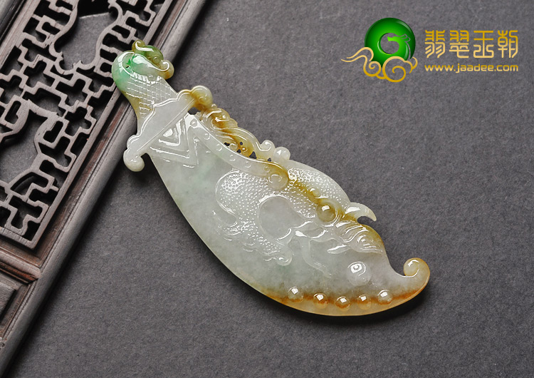 糯冰种三彩缅甸翡翠A货开天辟地挂件