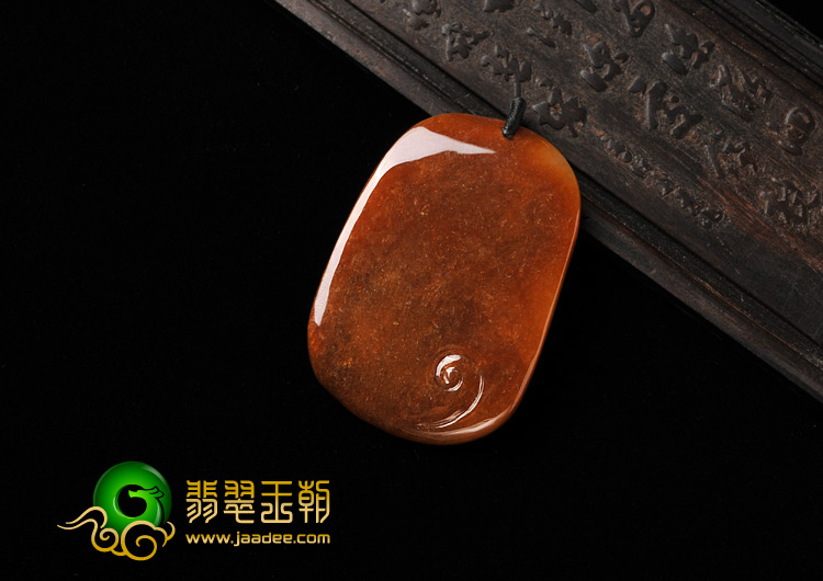 糯冰种褐红翡缅甸翡翠A货龙头挂件