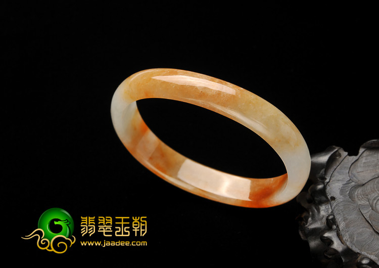 糯冰种红黄翡缅甸翡翠A货贵妃镯（55.7mm-44.3mm）
