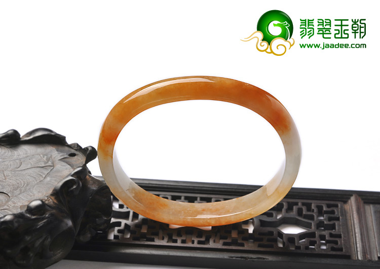 糯冰种红黄翡缅甸翡翠A货贵妃镯（55.7mm-44.3mm）