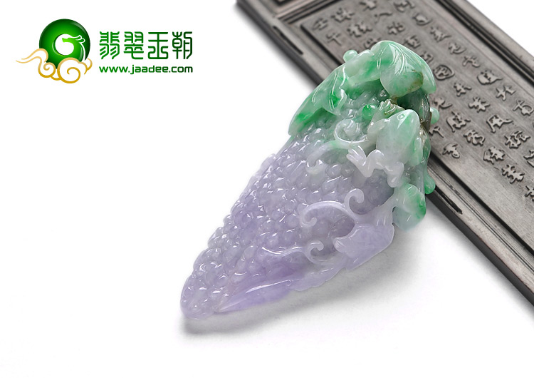 糯冰种春带彩缅甸翡翠A货苦尽甘来挂件/手玩件