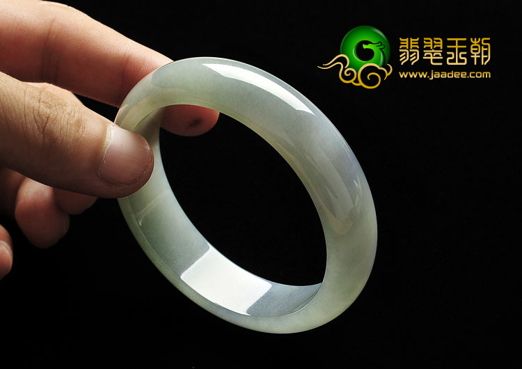 糯冰种晴水淡紫罗兰缅甸翡翠A货手镯（58.2mm）