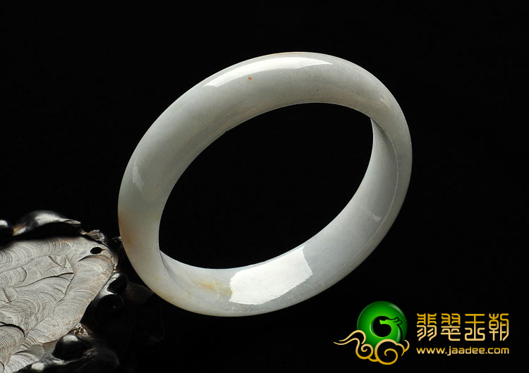 细糯种白色略带黄翡缅甸翡翠A货手镯（56.2mm）