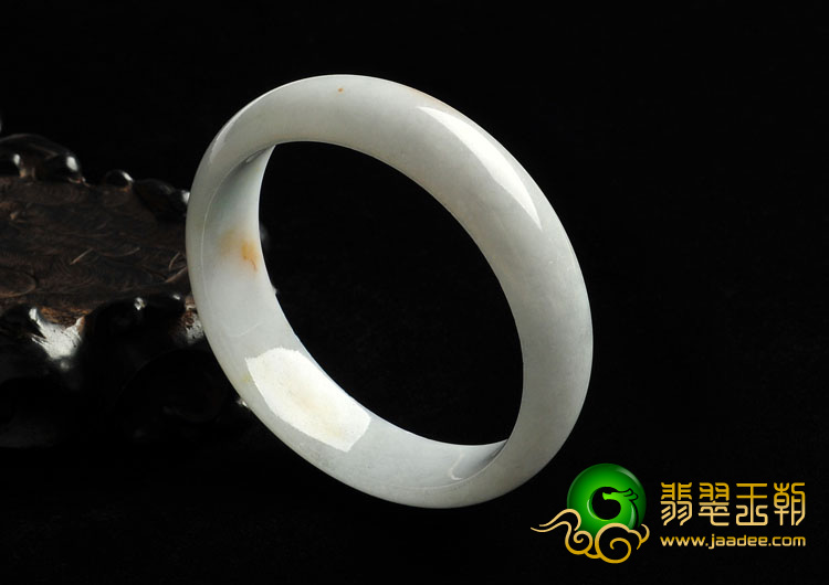 细糯种白色略带黄翡缅甸翡翠A货手镯（56.2mm）