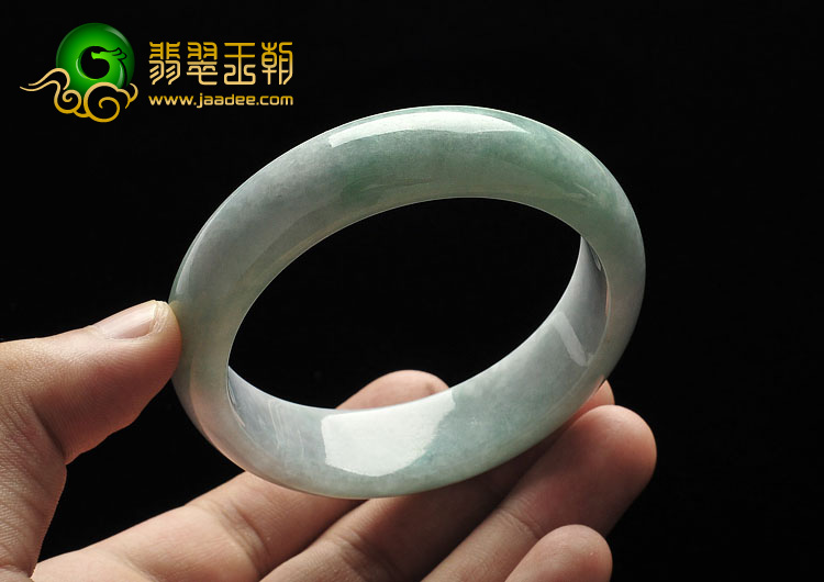 细糯种晴水缅甸翡翠A货手镯（57mm）