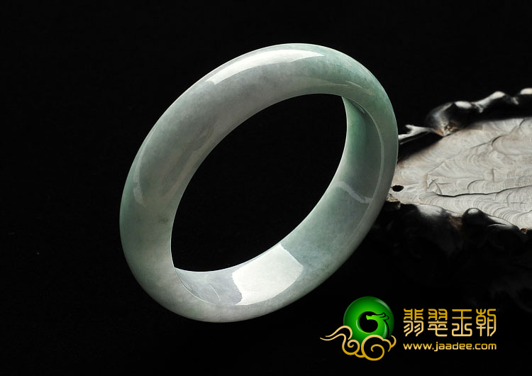 细糯种晴水缅甸翡翠A货手镯（57mm）