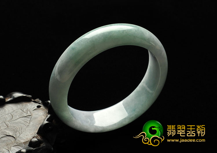 细糯种晴水缅甸翡翠A货手镯（57mm）