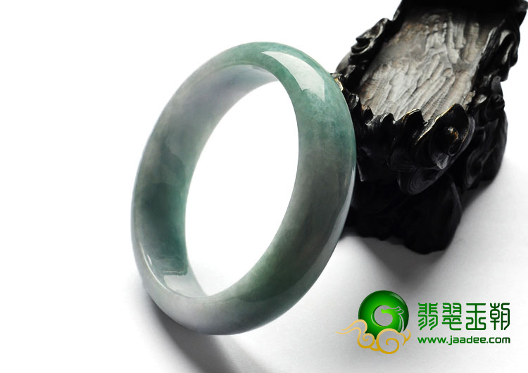 细糯种晴水缅甸翡翠A货手镯（57mm）