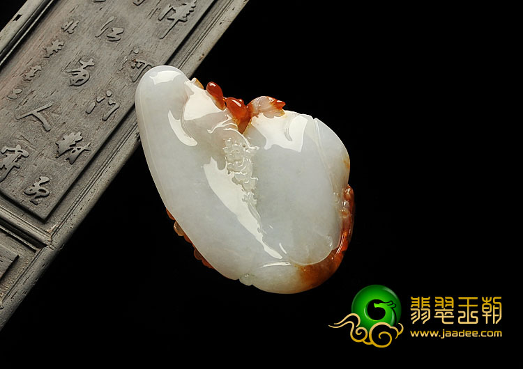 糯冰种红翡缅甸翡翠A货花开富贵挂件