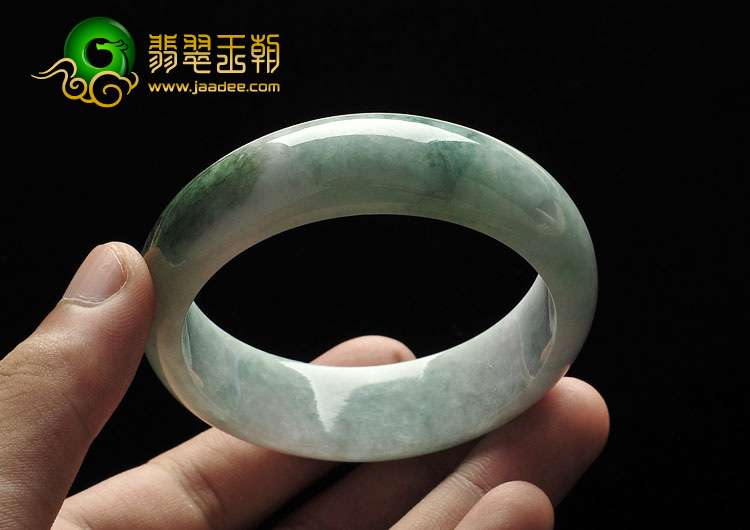 细糯种晴水缅甸翡翠A货手镯（57.2mm）
