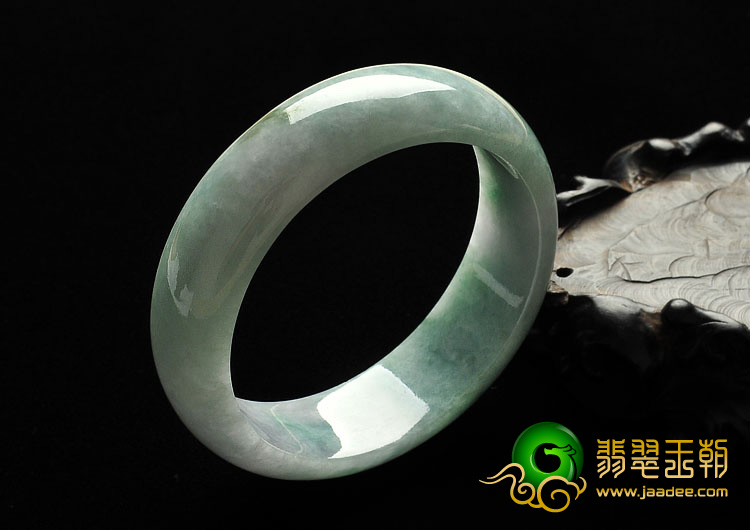 细糯种晴水缅甸翡翠A货手镯（57.2mm）