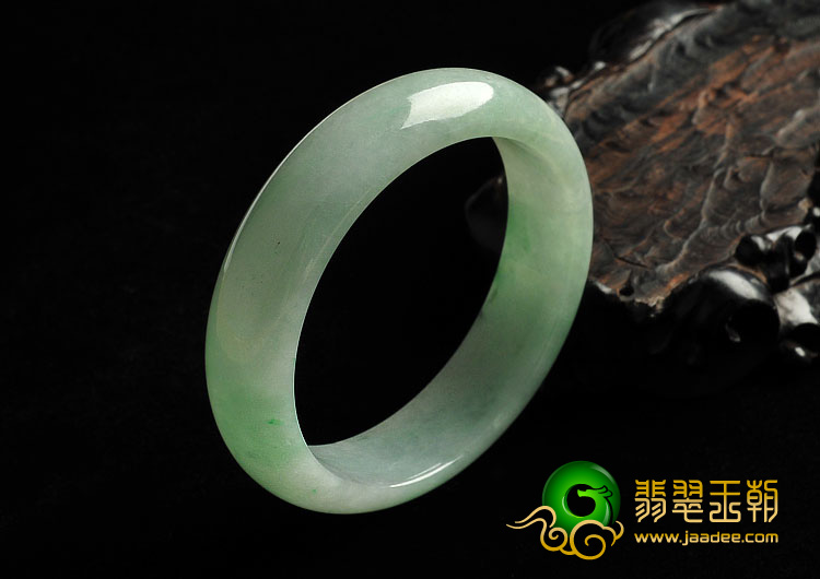 糯冰种晴水缅甸翡翠A货手镯（56.6mm）