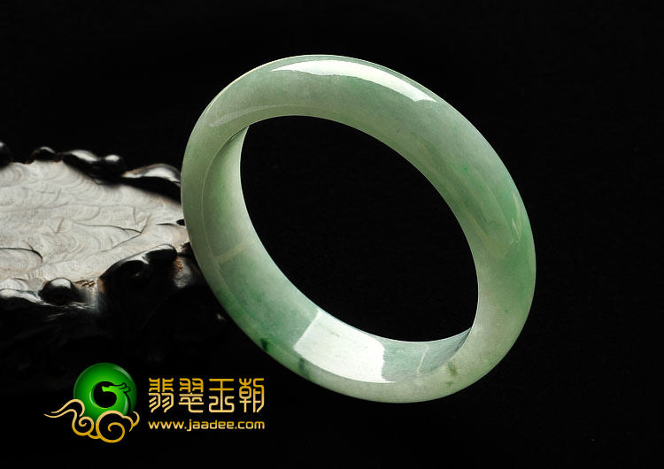 糯冰种晴水缅甸翡翠A货手镯（56.6mm）