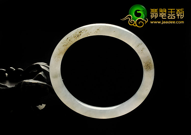 冰种淡晴水缅甸翡翠A货圆条手镯（58.3mm）