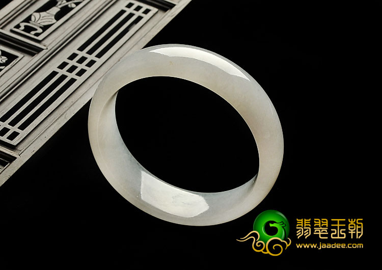 冰种白色缅甸翡翠A货手镯（58.5mm）