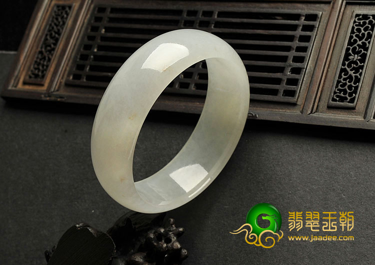冰种白色缅甸翡翠A货手镯（58.2mm）