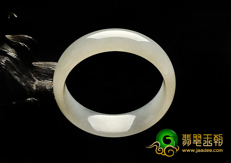 冰种白色缅甸翡翠A货手镯（58.2mm）