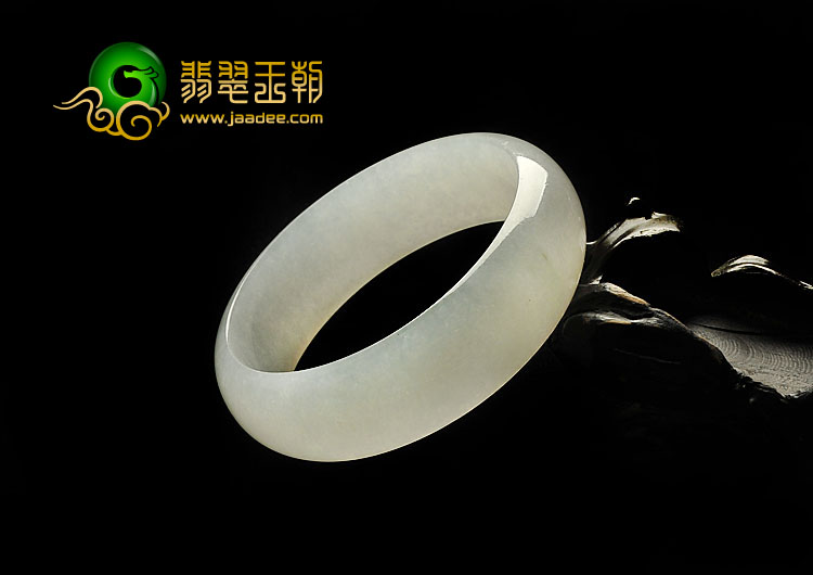 冰种白色缅甸翡翠A货手镯（52.7mm）