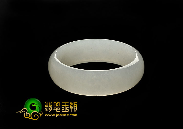 冰种白色缅甸翡翠A货手镯（52.7mm）