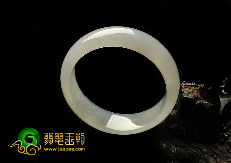 冰种白色缅甸翡翠A货手镯（52.7mm）