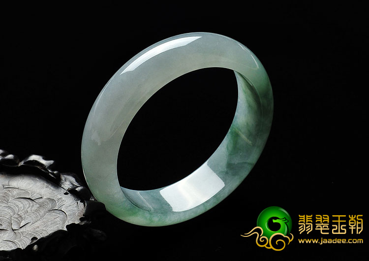 冰种飘花缅甸翡翠A货手镯（56.6mm）