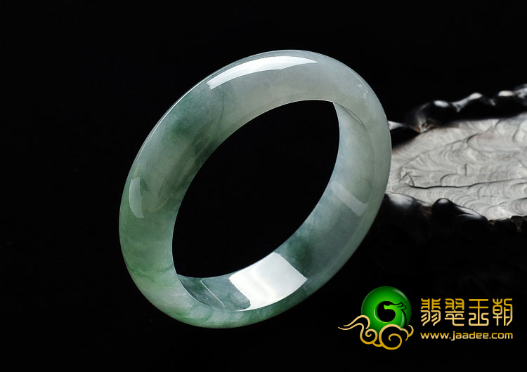 冰种飘花缅甸翡翠A货手镯（56.6mm）