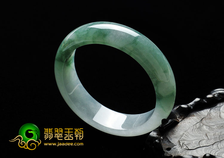 冰种飘花缅甸翡翠A货手镯（56.6mm）